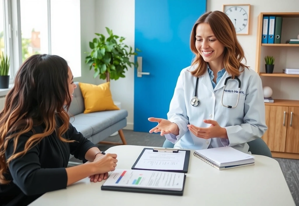 Profesional de la salud dando asesoramiento personalizado